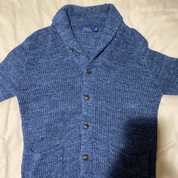 Polo Navy Cardigan - Picture 1 of 5